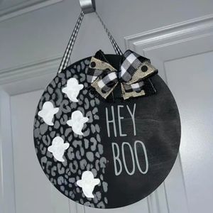 Hot Selling unvollendete Kiefernholz Wand schilder runde Form hängende Funktion für Tür dekoration und DIY - Product Image 3