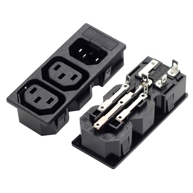 Hot Sell Ac Power Inlet Connector C13 and C14 Ac Socket Plug with Fuse 3 Pins Plug Socket