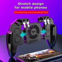 Manette de jeu M11 à 6 doigts pour téléphones mobiles de 4.7 à 6.5 pouces Contrôleur PUBG avec radiateur pour iPhone et Android Fabriqué en PC