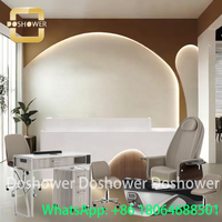 Chaise de pédicure à température d'eau grise Therma-Jet avec coussin de siège chauffant pour salon Base résistante à l'acétone Paquet de chargeur USB