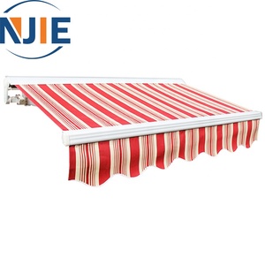 Parasol manuel d'extérieur imperméable, protection UV, résistant au vent, cadre en aluminium haute résistance, pliable, terrasse 5m, restaurants - Product Image 1