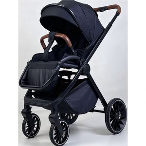 Cochecito de Bebé con Asiento Reversible, Plegado con una Mano y Arnés de 5 Puntos, Ligero, Manillar Ajustable, Capota, Ruedas de PU BD107 - Product Image 5
