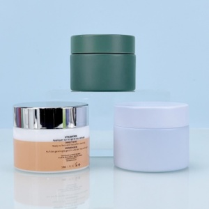 Crème pour les yeux cosmétique de luxe en pot de verre avec logo sérigraphié, design personnalisé, 15g 20g 30g 50g, pot en verre opale blanc avec bouchon à vis - Product Image 3