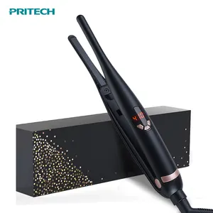 Pritech pelurus rambut Mini, Pritech Panel tipis kecil besi datar MCH pemanas pensil rambut pendek 3/10 inci