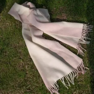 Sciarpa pashmina a righe bianche rosa cashmere sciarpa 100% cashmere donna