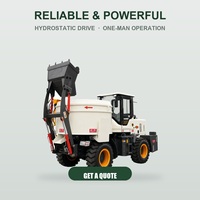 Camion malaxeur à béton compact de 4,2 m³ robuste, entièrement hydraulique, avec mélangeur réversible, essieu en fonte robuste et moteur de construction