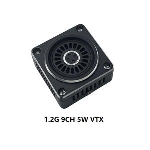 Transmisor de Video VTX de 1.2G 9CH 5W para Drones con Diseño de Ventilación Circular y Cuerpo de Plástico Negro - Product Image 1