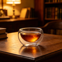 Bols en verre à double paroi isolés SUNPRO, résistants à la chaleur, transparents, style minimaliste, verres à boire pour le thé et le café