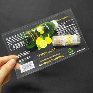 Autocollants en vinyle auto-adhésifs personnalisés de haute qualité étiquettes de bouteille de boisson imprimées UV jus de vin holographique de qualité alimentaire - Product Image 3