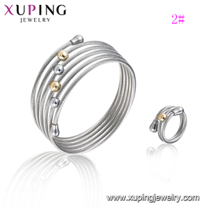 Xuping-Conjunto de 2 piezas de joyería para mujer, sortija, elegante, sencillo y fresco, diseño personalizado, S-166 - Product Image 2