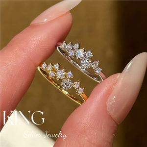 แหวนมอยซาไนต์เงินแท้ S925 รูปดาว April Stars เครื่องประดับหมั้นสำหรับผู้หญิง - Product Image 2
