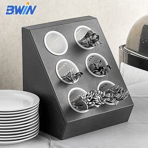 Cilindro bianco porta posate in plastica forata casa cucina Organizer per stoviglie - Product Image 6