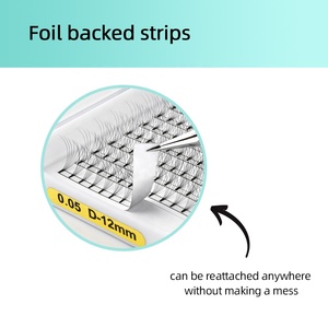 Корейские Pbt волокна 3d 4d 5d 6d 7d 18 мм предварительно изготовленные вееры для наращивания ресниц 0,07 ресниц готовые объемные вееры ресницы - Product Image 4