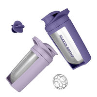 Bouteille de shaker personnalisée avec logo du fabricant, vente en gros, bouteille de shaker sportive en plastique pour la salle de sport, bouteille de shaker pour protéines pour le fitness