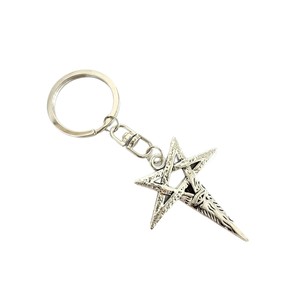 Nuevo Llavero Colgante Retro con Pentagrama y Ojo <span class=keywords><strong>del</strong></span> <span class=keywords><strong>Diablo</strong></span>, Estilo Vikingo Europeo y Americano, Accesorios para Mochila y Coche - Product Image 2