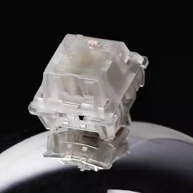 Lswitch Linear 5 Pin, Foggy Milky Clear with RGB Diffuser, Pre-Lubed for Hot Swappable keyboard switch