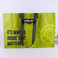 Sac de courses réutilisable personnalisé fabriqué en Chine, sac tissé en PP recyclé laminé BOPP avec logo imprimé