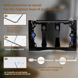 Plaque de commande de chasse d'eau WC à double fonction, compatible avec Geberit, modèles Sigma 01, 20, 30, UP300, UP320 – Pièce de rechange - Product Image 6