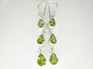 ต่างหูเงินแท้ 925 ประดับพลอยเพอริดอทธรรมชาติ งานแฮนด์เมด สำหรับผู้หญิง เครื่องประดับแฟชั่นสไตล์โบโฮ ต่างหูแบบโดดเด่น ขายส่ง - Product Image 3