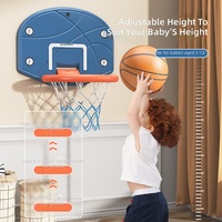Ensemble de panier de basket mural pour enfants, réglable en hauteur, mini panier de basket d'intérieur, jeu de tir pour tout-petits, idéal pour jouer à la maison