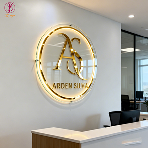 Letrero LED 3D Personalizado de <span class=keywords><strong>Acero</strong></span> Inoxidable con Retroiluminación Frontal <span class=keywords><strong>y</strong></span> Logotipo Acrílico Personalizado para Publicidad en Tiendas <span class=keywords><strong>y</strong></span> Oficinas - Product Image 3