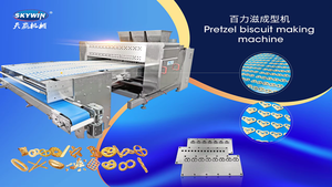 Skywin Thương hiệu Mới pretzel Máy làm tiêm sô cô la đầy đủ tự động Snack máy dây chuyền sản xuất - Product Image 6