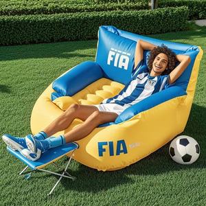 Single-Person Inflatable Minimalist Lounge Chair Modern Design Portable Folding Lazy Sofa for Relaxation and Naps