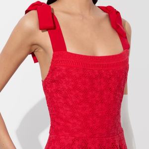 เดรสออกงานสีแดงทรงหลวมแบบสายเดี่ยว ดีไซน์ใหม่ทันสมัย คุณภาพสูง สำหรับผู้หญิง - Product Image 3