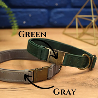 Collier pour chien en cuir de haute qualité avec accessoires en laiton antique - Marquage au laser de logo personnalisé pour fournitures professionnelles pour animaux de compagnie