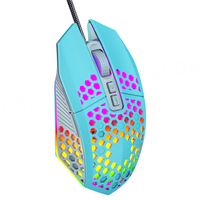 Souris de jeu filaire optique RGB Bajeal à livraison rapide, design spécial, rétroéclairage LED cellulaire, 7 boutons, ergonomique, USB 2.0, pour les deux mains