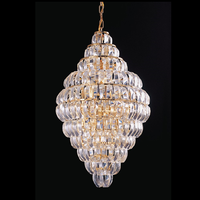 Offre Spéciale mode design lustre en cristal éclairage décoration lustre lampe suspendue en cristal doré pendentif lustre lumières