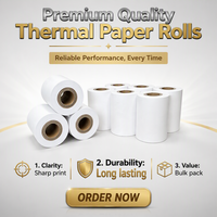 Rouleau de papier thermique pour terminal de point de vente (TPV) et caisse enregistreuse, 100% pâte de bois, simple, 57 mm, modèle 57x40, impression gratuite