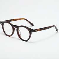 Gafas Ópticas Redondas Clásicas de Acetato para Mujer, Lentes de Acetato con Protección UV400 y Logotipo Personalizado a la Moda