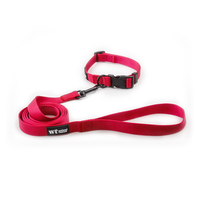 Kalung dan Tali Anjing Qqpets Mewah Premium Kustom Poliester dengan Pita Reflektif, Pola Cetak Personal, Gaya Fashion