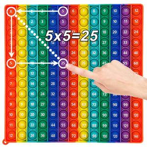 Approvisionnement d'usine Silicone 12x12 jeux de Multiplication activité de pratique mathématique Pop sensoriel éducatif Fidget jouets pour enfants salle de classe - Product Image 1