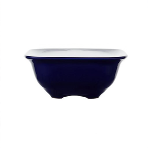 Maceta de Cerámica para Bonsái, Azul Glaseado, Redonda, Pequeña, Estilo Chino Tradicional, Recipiente para Plantas - Product Image 3