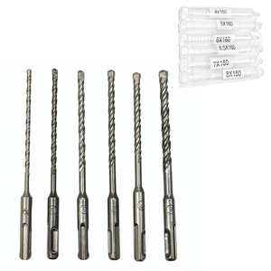 6 pz <span class=keywords><strong>SDS</strong></span> Plus gambo doppio Slot in muratura trapano a martello Set 4mm diametro 8mm in carburo per cemento grande roccia martello - Product Image 4