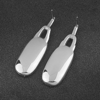 Boucles d'oreilles ovales en résine, boucles d'oreilles manchette en zircone cubique, boucles d'oreilles modernes classiques scintillantes, boucles d'oreilles manchette magnétiques tendance