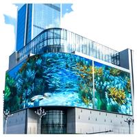 Affichage LED d'extérieur à installation fixe P4, prise en charge SDK, gestion de contenu à distance pour façade de bâtiment d'aéroport, publicités 3D à vision directe