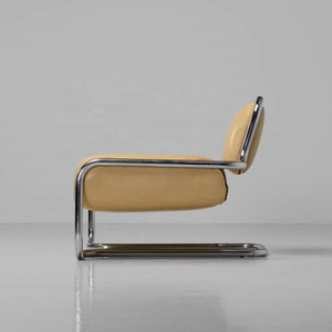 Sillón de Balcón Convexo de Acero Inoxidable de Diseño Nórdico, Sofá con Respaldo Personalizado para Sala de Estar, Mueble para el Hogar - Product Image 5