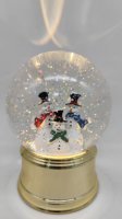 Boîte à musique automatique en forme de globe de neige, maison en résine avec lumière LED rotative, décoration de bureau, cadeau d'anniversaire créatif