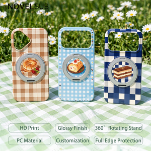 Coques de téléphone rigides en PC 3D DIY mates pour iPhone 18 Pro/18 Pro Max, avec support magnétique rotatif à 360° - Product Image 6