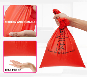Bolsas de residuos peligrosos amarillas o rojas, bolsa de pie, bolsa de basura médica para componer, campanas de contención de polvo de farmacia - Product Image 4