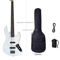 Professional 4-String Electric Bass Guitar Set Poplar Wood Body Maple Wood Fingerboard Rosewood Fingerboard