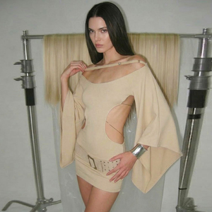 Vestido de fiesta ajustado con hombros descubiertos, mangas murciélago y cordones, estilo Y2K para mujer - Product Image 5