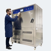 Chambre d'essai de vieillissement UV, testeur de résistance accélérée aux intempéries QUV |   Lampe UVA-340 en acier inoxydable, équipement de test environnemental pour laboratoire