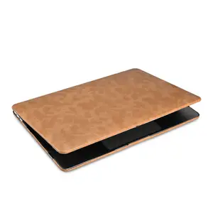 2021 Großhandel New Real Leather Series Schutz Laptop Schwarz Hülle Abdeckung für Macbook Pro 14 16 Zoll