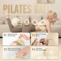 Ensemble d'accessoires de Pilates haut de gamme avec ballon de tonification, bandes de résistance et chaussettes pour femmes, pour le fitness à domicile et le remodelage corporel