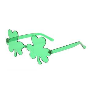 نظارات شمس من الإيرلندي يوم القديس باتريك ، نظارات شمسية خضراء بأربع أوراق برسيم ، زي الجني ، نظارات بدون إطار للنساء والرجال - Product Image 5