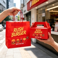 Boîtes en papier personnalisées pour la vente en gros de fast-food : boîtes à burger, sandwichs, frites, shawarma, snacks de rue, emballages à emporter